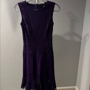 Tadashi Shoji Deep Purple Midi Dress